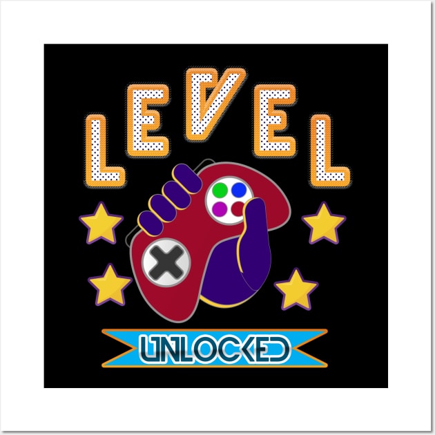 level up game unlocked unisex Wall Art by bakry